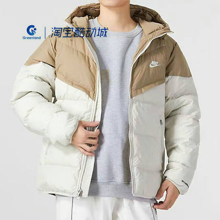 Nike耐克拼接色冬季厚款羽绒服男防风保暖外套运动休闲DV1132-247