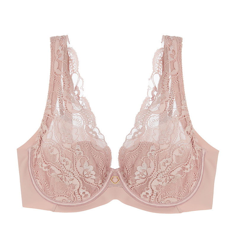 夏娃的诱惑法式内衣女薄款大胸显小防下垂全罩杯软钢圈易干文胸夏