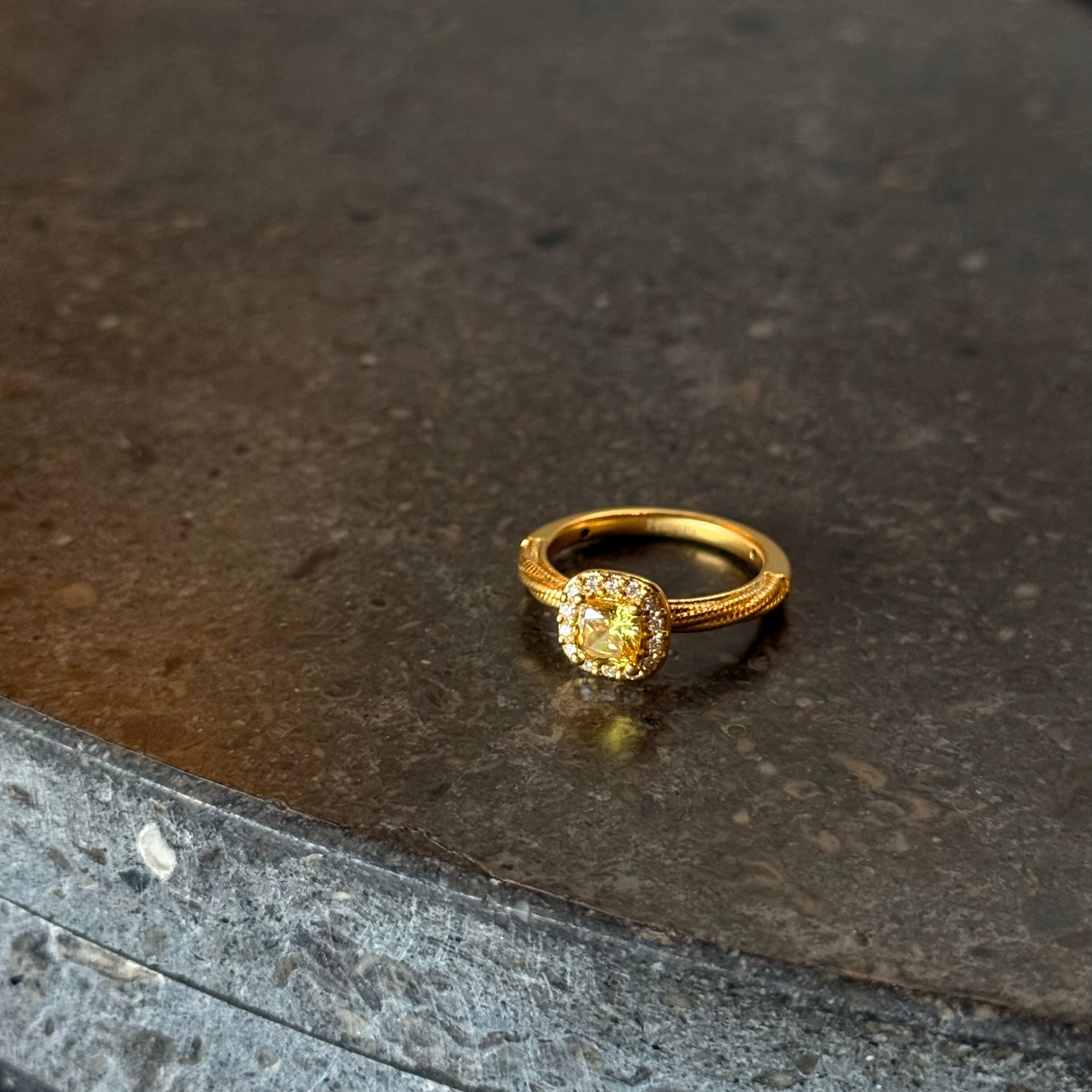 千夕足金999小黄钻戒指黄金戒指女款送女友七夕情人节生日礼物
