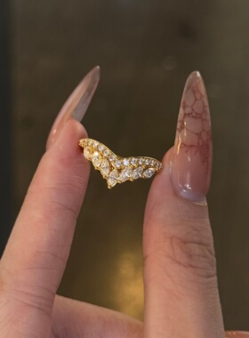 千夕足金9995D满钻皇冠戒黄金戒指女款求婚情人节生日礼物送女友