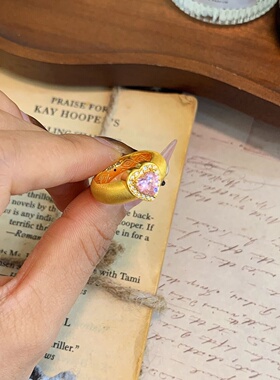 千夕足金999爱心戒黄金戒指女款送女友七夕母亲节情人节生日礼物