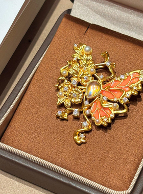 千夕 足金999缤纷蝴蝶黄金吊坠女款情人节七夕生日礼物送女友