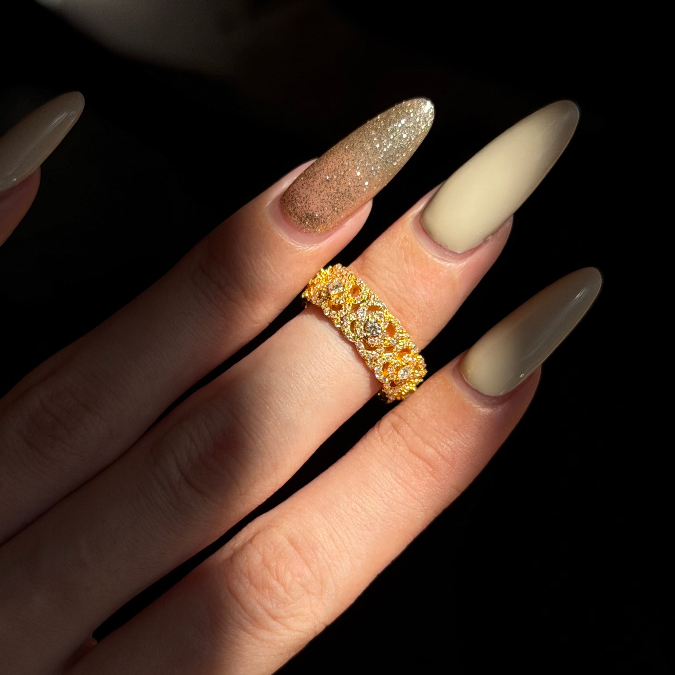 千夕足金999玫瑰花戒黄金戒指女款送女友七夕情人节生日礼物