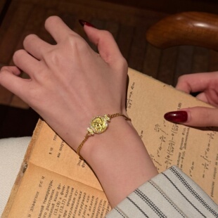 千夕 足金999赚赚马手链黄金手饰女款情人节春节生日礼物送女友