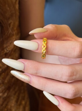 千夕足金999彩钻菱格戒黄金戒指女款送女友七夕情人节生日礼物