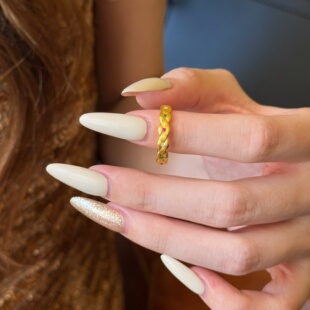 送女友七夕情人节生日礼物 千夕足金999彩钻菱格戒黄金戒指女款