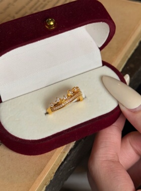 千夕 足金999星河流光戒黄金戒指女款求婚情人节生日礼物送女友