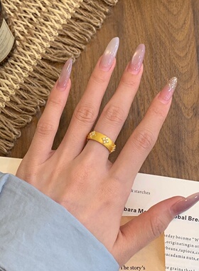 千夕足金9995D万花筒戒黄金戒指女款送女友七夕情人节生日礼物