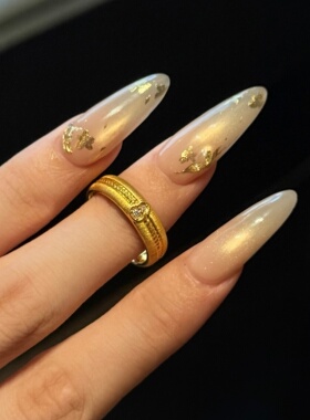 千夕足金9996D点钻葫芦戒黄金戒指女送女友七夕情人节生日礼物