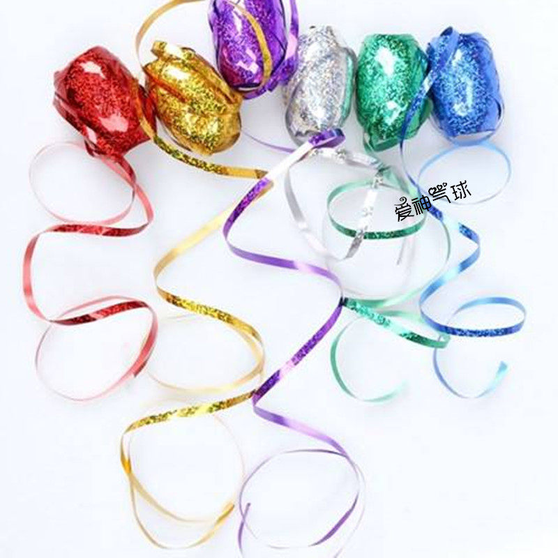 绑气球丝带 扎气球绳派对布置用品扎绳细彩带 生日装饰彩条绳子