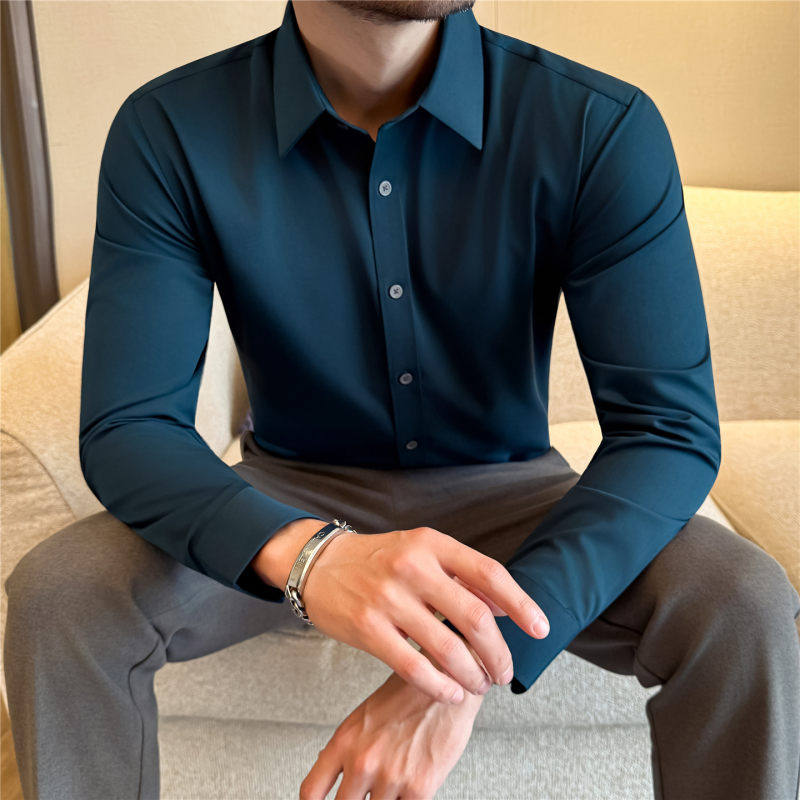 2026春装新款高品质竹纤维衬衫英伦时尚男士休闲打底衬衣商务内搭,男装,衬衫,淘宝优惠券,粉丝福利购,淘宝优惠卷