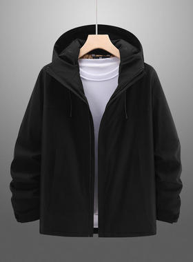 户外拼色加厚一体式连帽外套冲锋衣NY240524