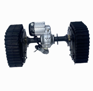 DIY改装雪地车四轮沙滩车卡丁车配件橡胶履带轮 差数后桥电机半轴