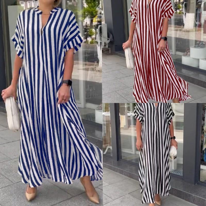 Side Slit Striped Dress 侧开条纹连衣裙