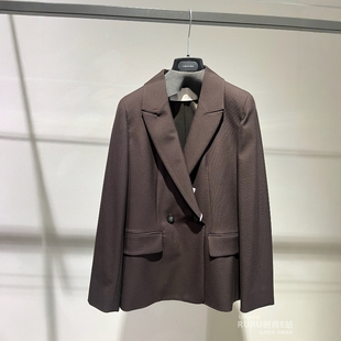 女气质通勤双排扣西装 意大利正版 25秋冬BERGEN1 iblues 外套 代购