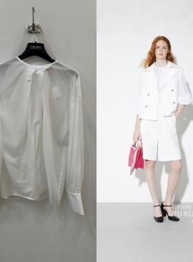 意大利正品代购Max co 25秋冬 GENTE 女士休闲套头薄款圆领衬衫