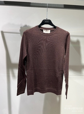 意大利正品代购 iblues 25秋冬 FELINO 女百搭羊毛亮丝圆领针织衫