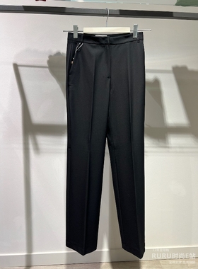 意大利正品代购 iblues 25秋冬 VENUS 女士通勤黑色休闲直筒长裤