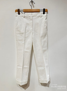 意大利正品代购Marella 26春夏 MLSMAESTA女士百搭棉质白色直筒裤