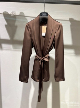 意大利正品代购 iblues 25秋冬 PARANA 女士气质通勤系带西装外套