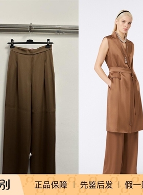 意大利正品代购MaxMara Studio 25秋冬DRITTO 女士气质纯色休闲裤