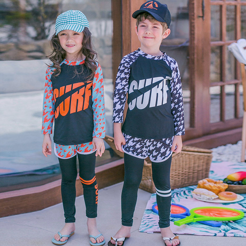 ins风洋气长袖泳衣2024新款