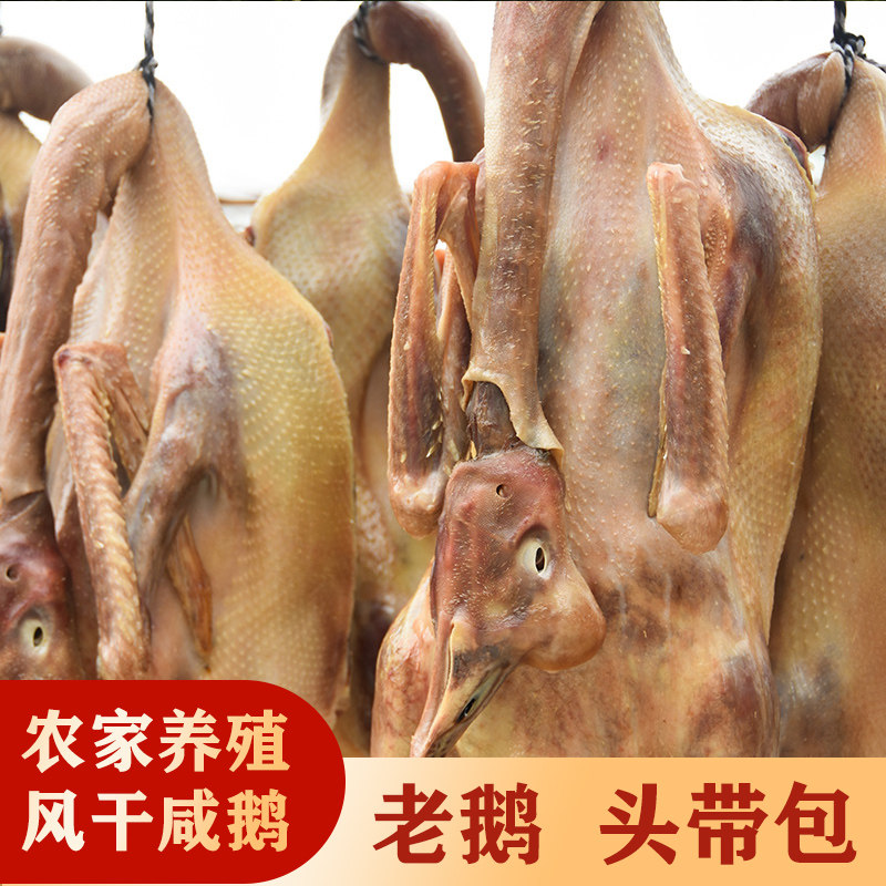 风干腊鹅整只农家散养老鹅大鹅固始特产咸鹅整只包邮
