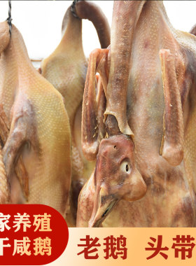 风干腊鹅整只农家散养老鹅大鹅固始特产咸鹅整只包邮