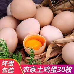 正宗农家粮食土鸡蛋树林散养30枚固始笨鸡蛋新鲜草鸡蛋柴鸡蛋包邮