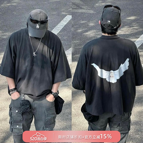 YEEZYxGAP鸽子5分袖短袖T恤