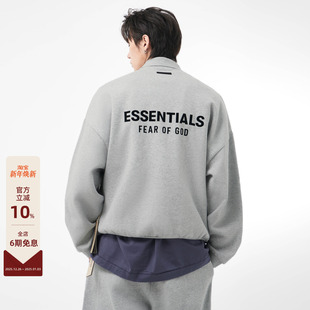 Essentials POLO衫 24FALL 撞色大LOGO烫标长袖 卫衣 HOLIDAY FOG
