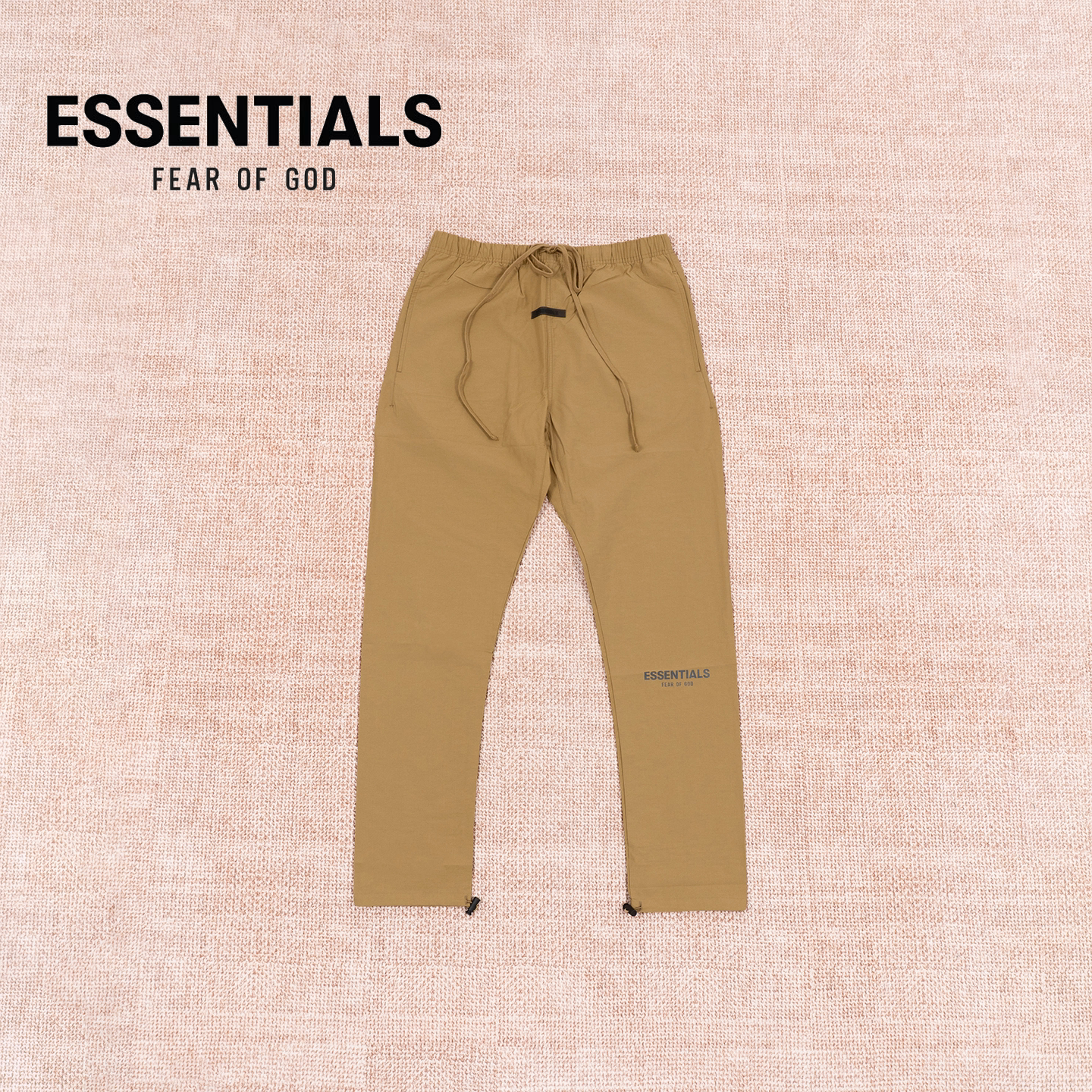 Fear Of God Essentials FOG 梭织皮标反光防风休闲束脚长裤