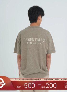 Fear of God Essentials 25春夏 LOGO字母拉丝烫标印花设计T恤