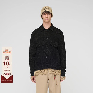 25FW SONG MUTE THE 稻草刺绣满布花卉图案艺术风休闲夹克 FOR