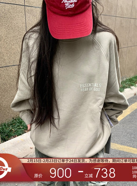 Fear Of God Essentials 前胸同色小logo卫衣男女同款圆领套头衫