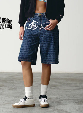 【嘻哈文化】Billionaire Boys Club BBC  女士千鸟格跑步狗短裤