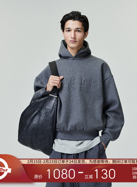 FOG Essentials 25FALL HOLIDAY 经典logo压花浮雕抓绒连帽卫衣