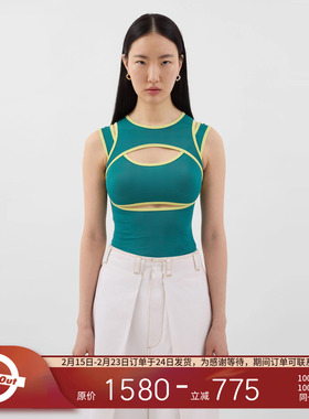 SUNNEI 意大利时装 25SS 女款高街潮流弹力连体无袖坦克背心