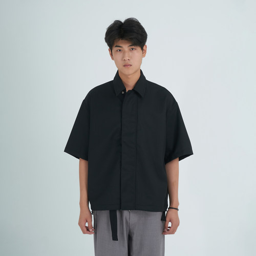 PEACEMAKEROAMC®纯色短袖衬衫