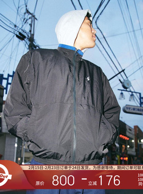 POLAR 25SS 瑞典滑板双色刺绣拼色设计拉链尼龙运动风夹克外套