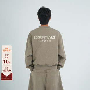 25SS Fear Essentials God LOGO字母拉丝烫标印花设计圆领卫衣