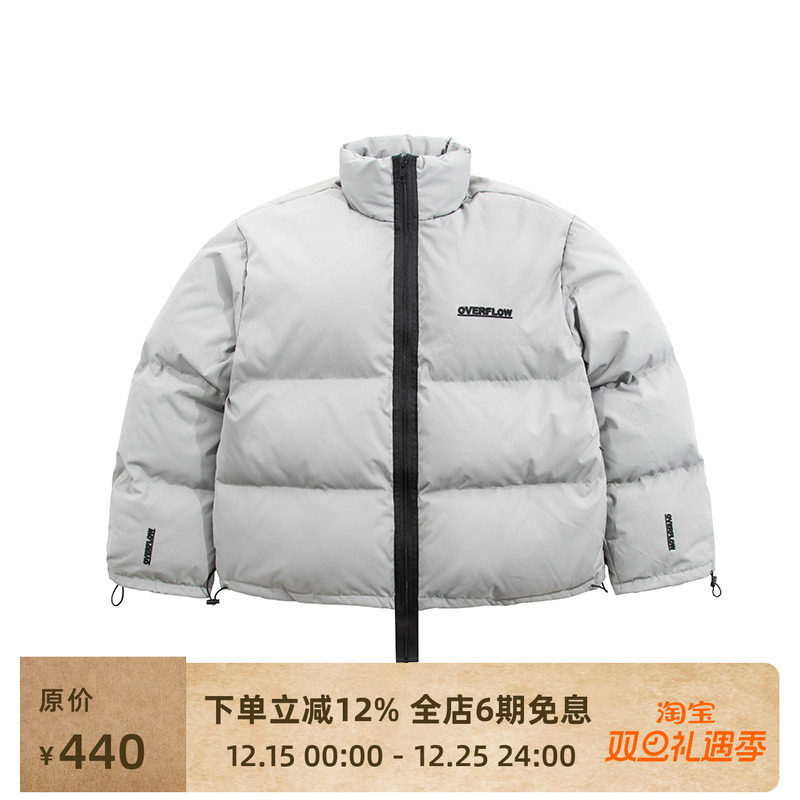 羽绒服休闲OVERFLOW刺绣logo