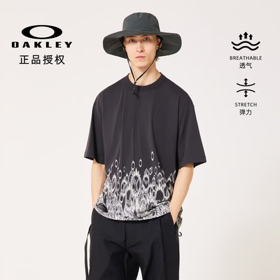 【运动机能】OAKLEY 欧克利 26SS 齿轮渐变满印棉尼混纺短袖 T 恤