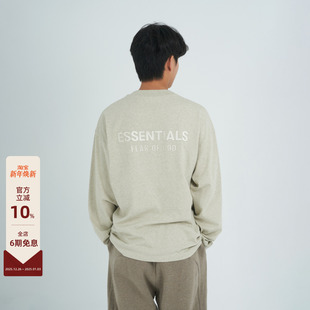 LOGO字母拉丝烫标印花设计长袖 God 25SS T恤 Essentials Fear