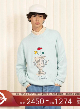 Drole de Monsieur DDM 25SS 春季百搭创意提花圆领毛衣针织衫