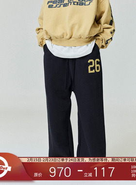 FOG Essentials 25FALL HOLIDAY 简约垂感休闲卫裤阔腿纯棉运动裤