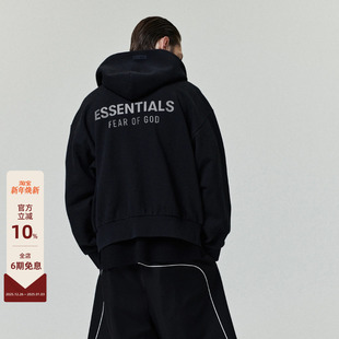 Drop2 God 25SS LOGO烫标印花连帽拉链卫衣 Essentials Fear