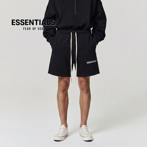 【秒杀】Fear Of God Essentials 男士LOGO休闲系绳宽松短裤