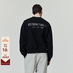 Drop2 God 25SS LOGO拉丝烫标印花圆领卫衣 Essentials Fear