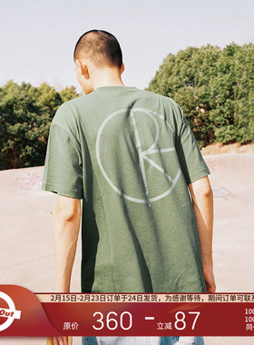 POLAR 25SS 瑞典滑板日常双色经典LOGO印花流行短袖T恤男女同款